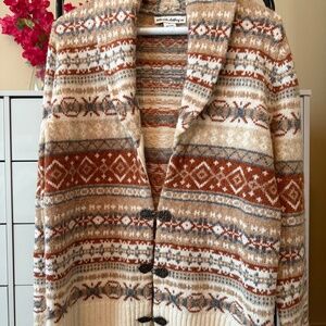 100% wool cardigan sweater